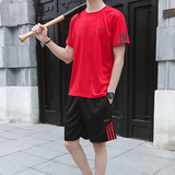 2023运动套装男士短袖2023春夏健身速干跑步服短裤两件套，男装休闲套装，星座1712-2