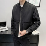春秋韩oversize版落肩宽松飞行夹克男立领潮流帅气外套男潮ins，男装夹克，星座1712-2