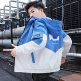2023秋季新款夹克男士潮韩版连帽上衣时尚外套-黑黄，男装夹克，星座1712-2
