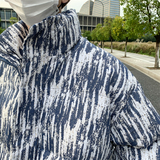 扎染棉服男士加厚冬季外套韩版潮流冬装帅气面包服棉衣宽松棉袄子，男装棉衣，星座1712-2