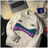 潮冬季刺绣加厚宽松百搭棉衣棒球服美式街头嘻哈情侣棉服外套男，男装棉衣，星座1712-2