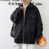 灯芯绒外套男士春秋季美式复古工装成熟稳重休闲宽松翻领条绒夹克，男装夹克，星座1712-2