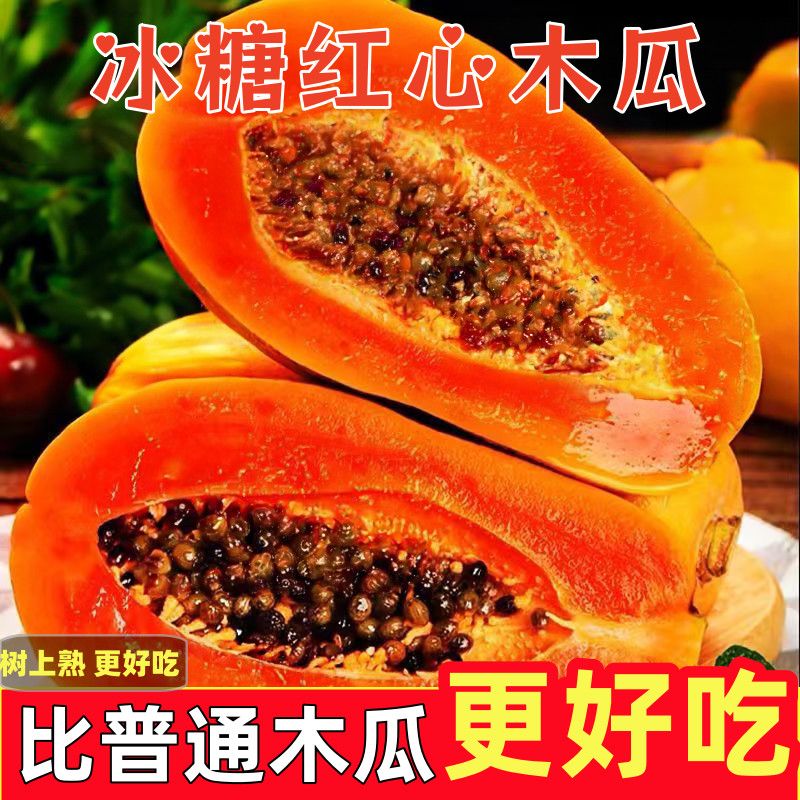冰糖红心木瓜新鲜10斤水果牛奶木瓜产妇下奶当季整箱云海南树上熟