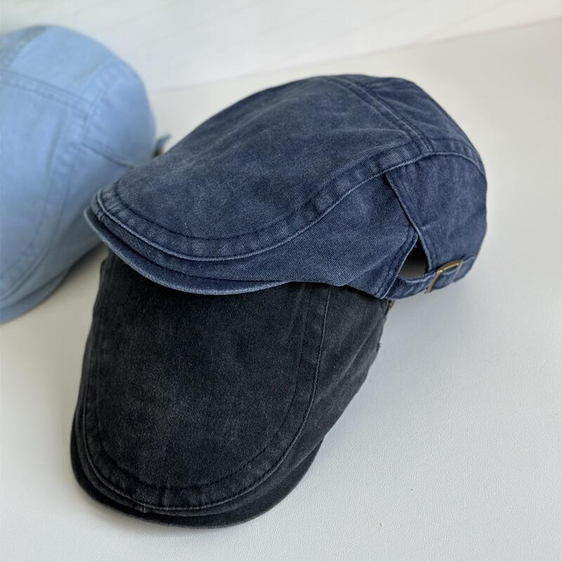 前进帽大头围牛仔英伦