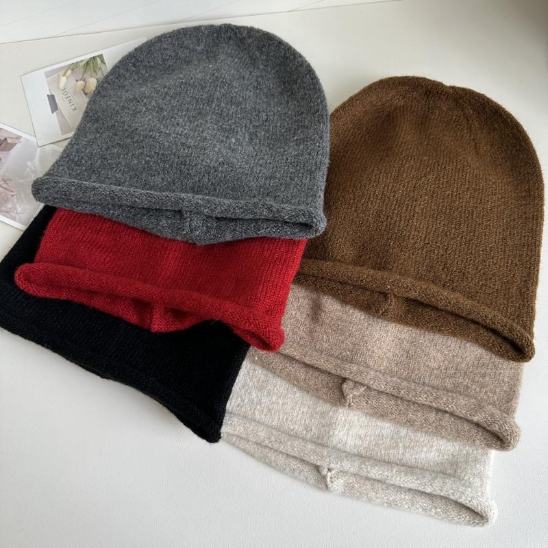 基础百搭针织堆堆帽子女秋冬季休闲逛街卷边护耳包头冷帽毛线帽男