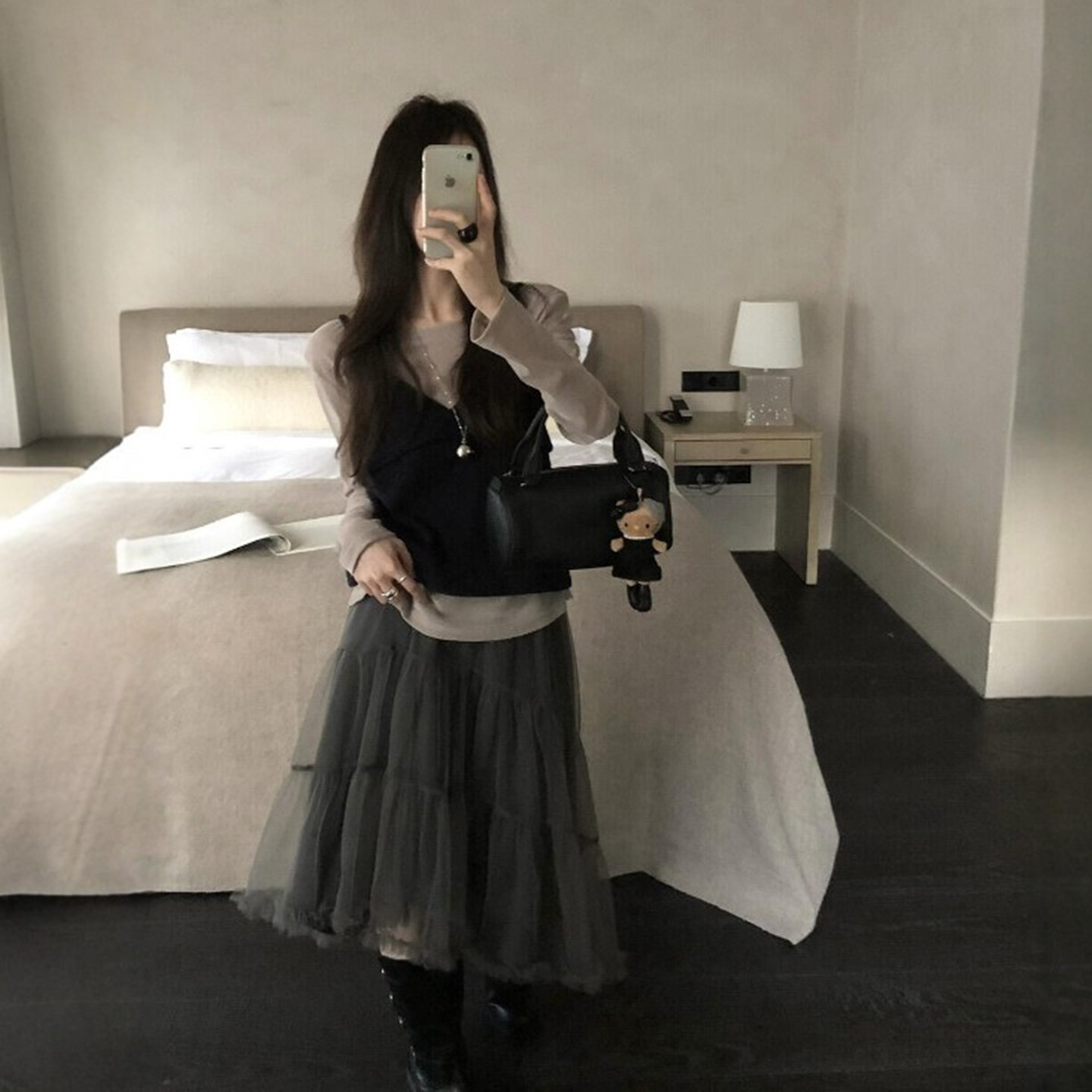 强烈推荐！不规则网纱半身裙女2026新款氛围感飘逸轻盈A字中长裙,女装/女士精品,半身裙,淘宝优惠券,粉丝福利购,淘宝优惠卷