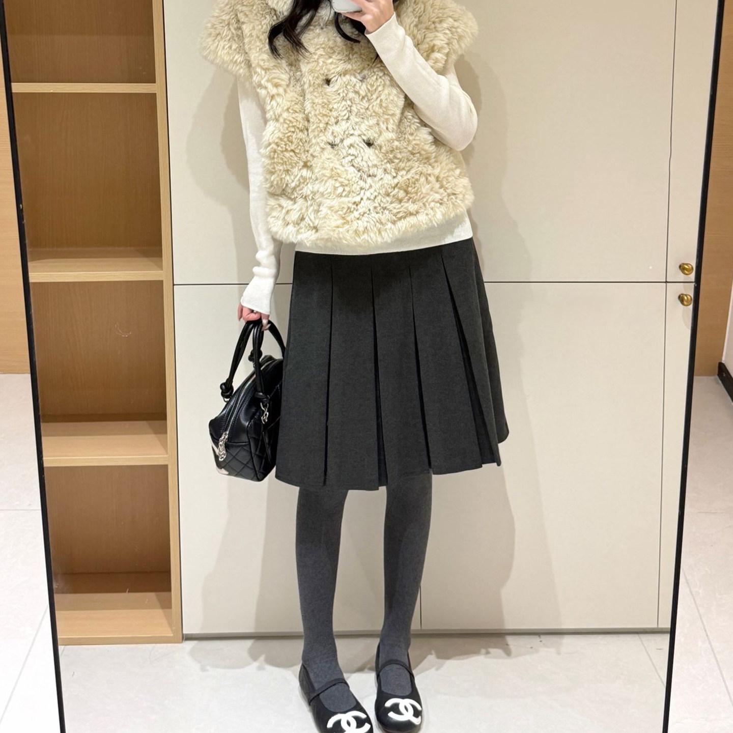 韩版高腰百褶a字半身裙女装2026秋冬新款遮肉显瘦气质百搭中裙子