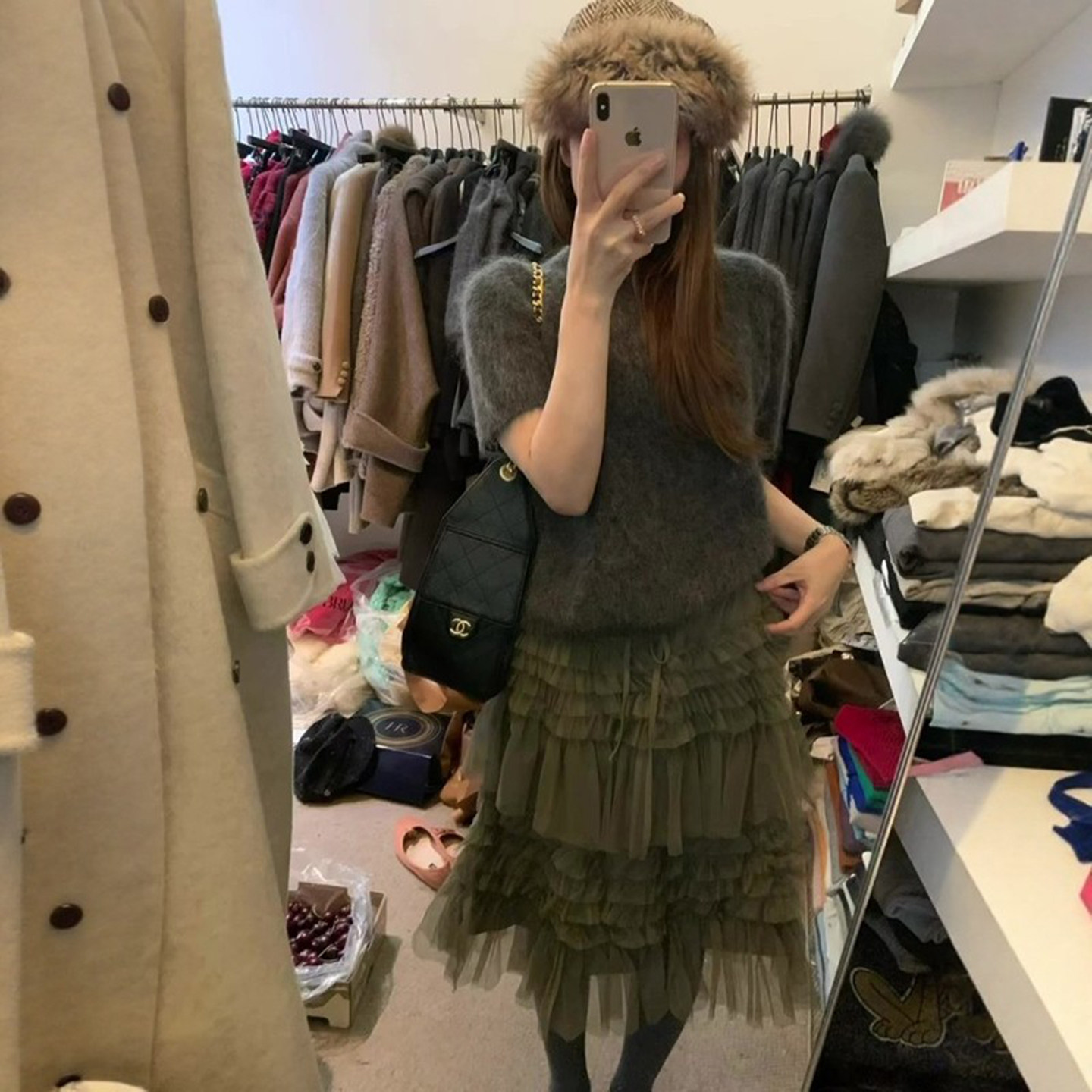 现货】韩系小众设计感层层木耳边蓬蓬半身裙女2026春季新款纱裙,女装/女士精品,半身裙,淘宝优惠券,粉丝福利购,淘宝优惠卷