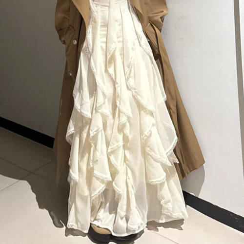 长裙不规早A字度假裙半身裙