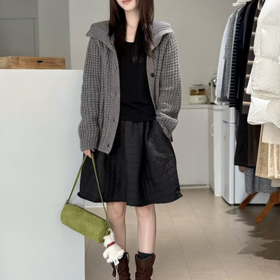 中裙大摆a字夹棉半身裙