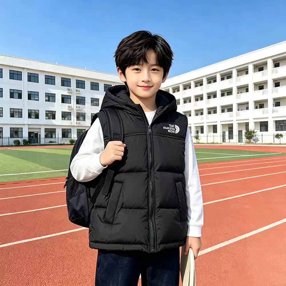 男童洋气马甲外穿背心儿童男孩小学生秋冬2026新款中大童校服神器
