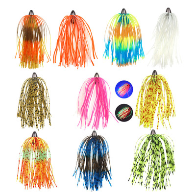 金枪鱼鬼头刀路亚饵铜子弹硅胶胡须佬德州钓组配重铅拖钓Trolling