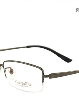 新款纯钛眼镜框近视男款 T6668纯钛半框眼镜架 商务近视眼镜男款