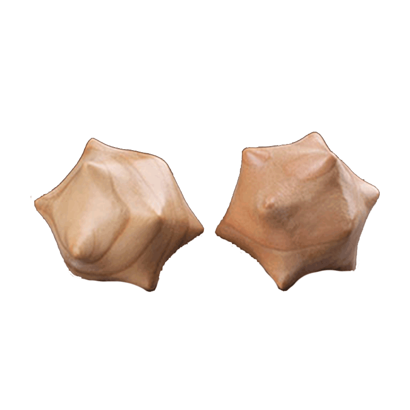 桃木手把球盘玩按摩球刺球