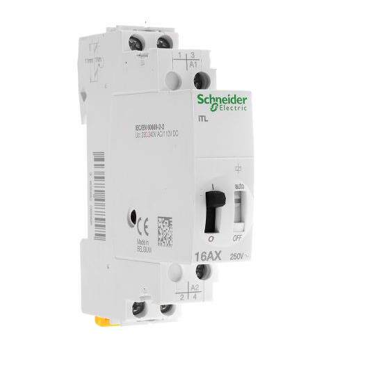 a9c30812施耐德itl脉冲继电器2p16a回路触点2no230-240vac/110vdc