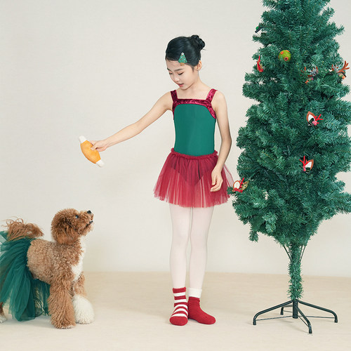 Ruisky 多褶裥儿童Tutu裙公主风芭蕾蓬蓬裙舞蹈启蒙纱裙花瓣腰头