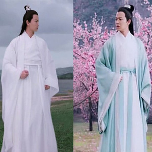 汉唐古装 超仙汉服男帅气公子交领长袍古风仙气飘逸旅游写真服套装