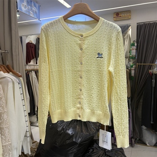 针织衫 NICE88051正品 小马刺绣单排扣圆领长袖 韩系时尚 上衣女 春季