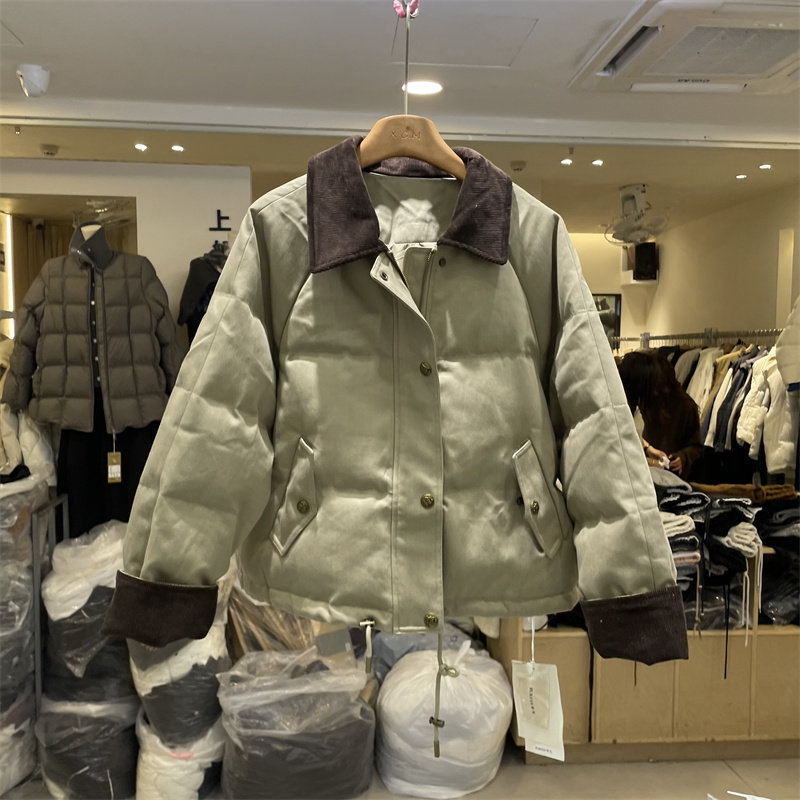 BU&FAN布凡55132正版冬新款韩版翻领加厚保暖90白鸭绒羽绒外套女