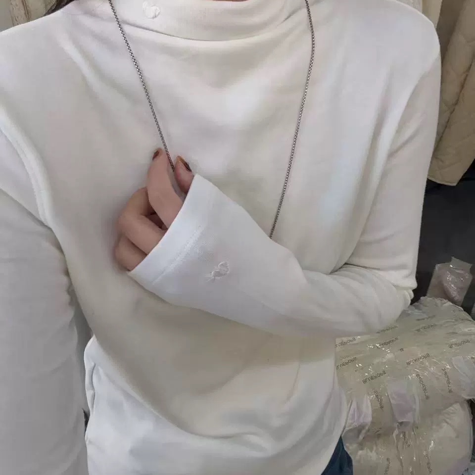 YZOY53267正版秋冬韩系时尚刺绣爱心百搭加绒长袖T恤打底衫上衣女