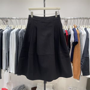 8090服饰B25010正品2025春季韩系高腰显瘦中长款遮跨A字半身裙女