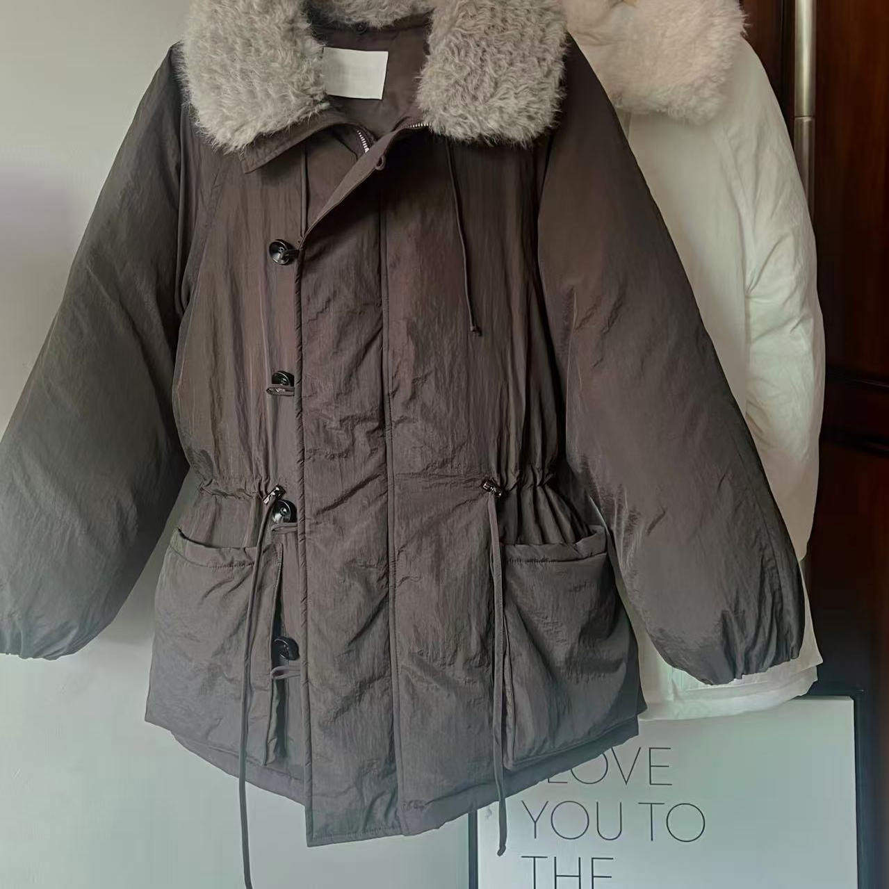 明星同款90白鹅绒加厚羽绒服女