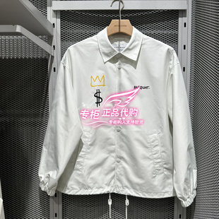A06 225321058 杰克琼斯BSQ联名款 皇冠图案休闲宽松翻领夹克外套
