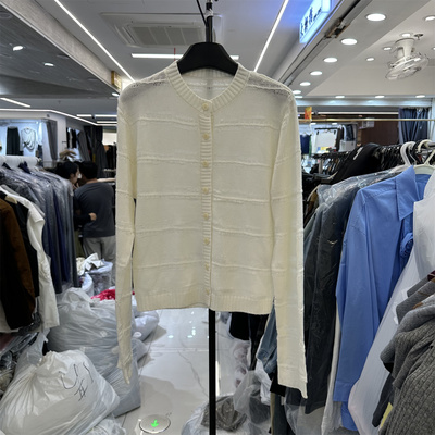 气质减龄圆领羊毛针织开衫女毛衣