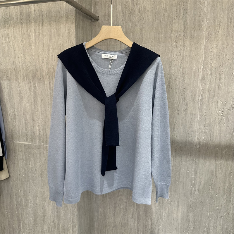 仟佰禾小香风针织衫女披肩两件套