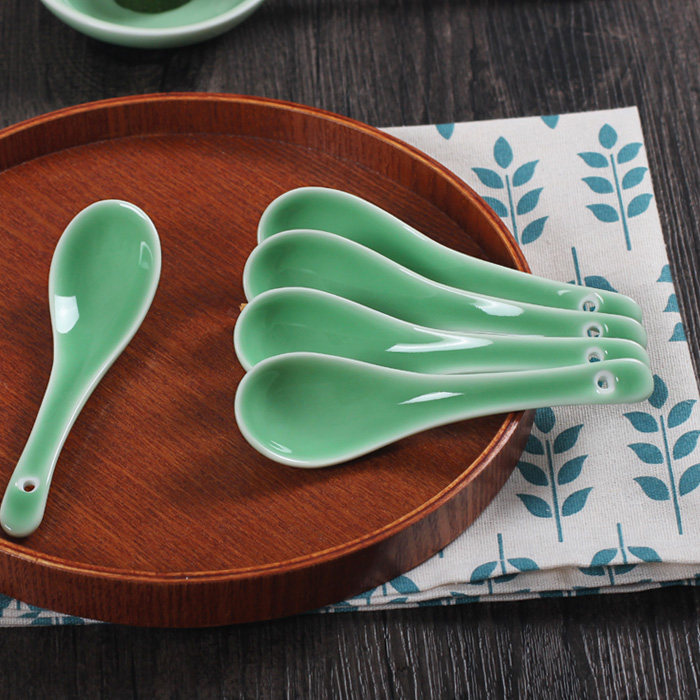 龙泉青瓷纯色陶瓷吃饭勺实用喝汤调羹小汤匙纯色餐具配套中式酒店,餐饮具,调羹/饭勺,淘宝优惠券,粉丝福利购,淘宝优惠卷