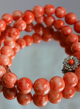 西洋古董珠宝首饰海外进口二手回流红红火火红色宝石项链