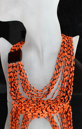 意大利琥珀红宝石项链老蜜蜡