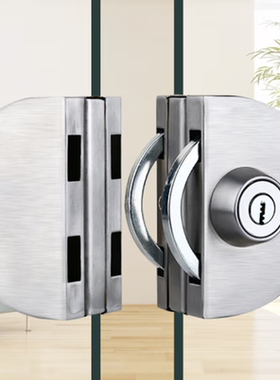 锐赛特RESET 玻璃门密码锁 机械免开孔办公室商铺单双开门钥匙锁