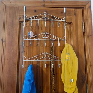 门后挂钩双层多层加粗门后挂衣架加长款卧室衣柜卫生间门后置物架