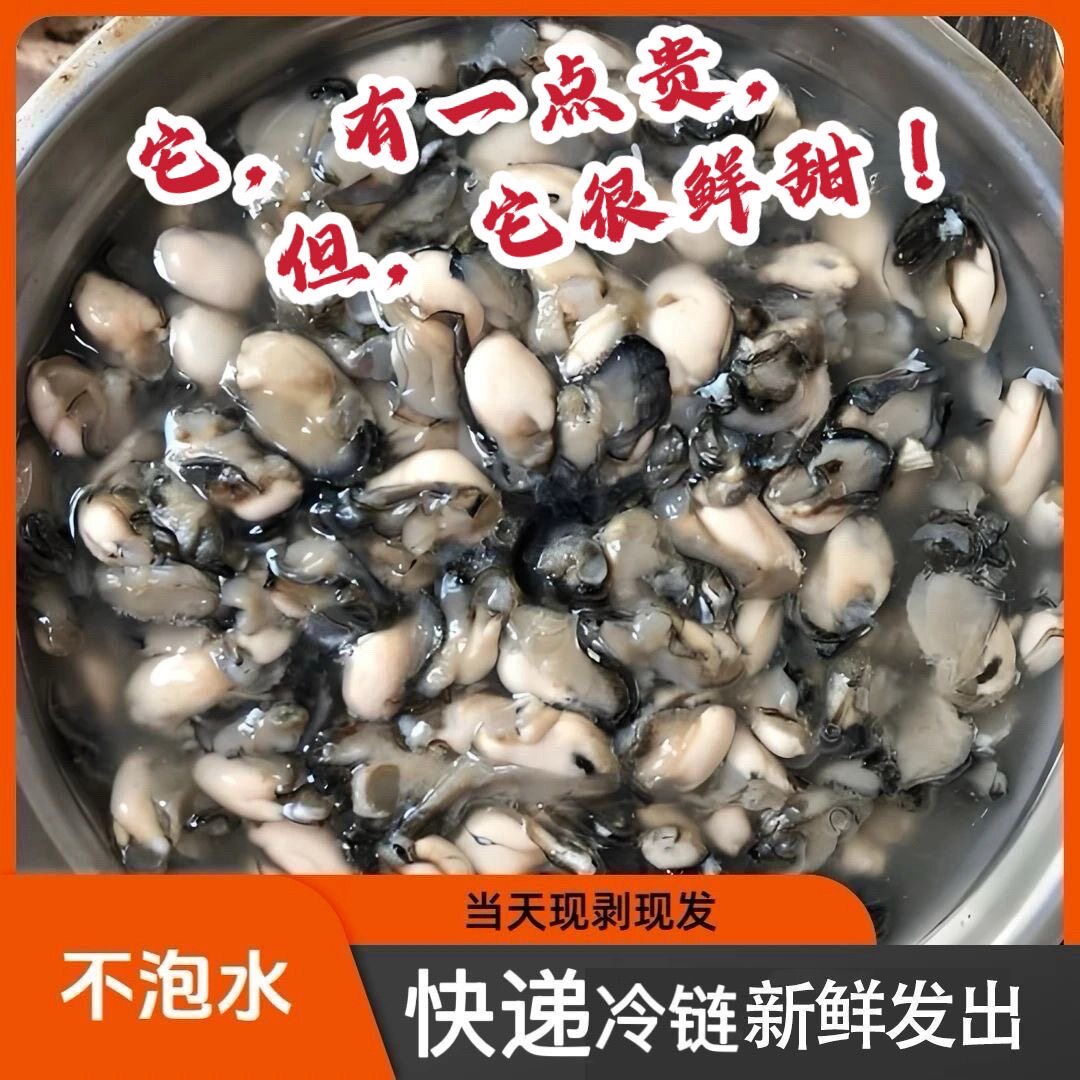福建小海蛎生蚝现捞现剥无泡水贝类牡蛎小海蛎子肉新鲜海蛎肉批发