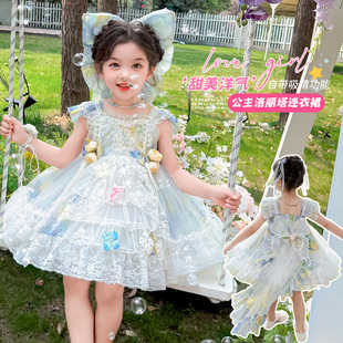 女童花仙子洛丽塔公主裙夏季装2025新款儿童生日礼服休闲连衣裙子