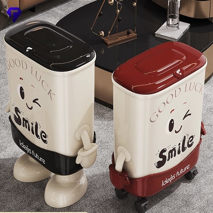 创意垃圾桶家用客厅厨房卧室卫生间厕所高颜值带盖大容量可爱纸篓
