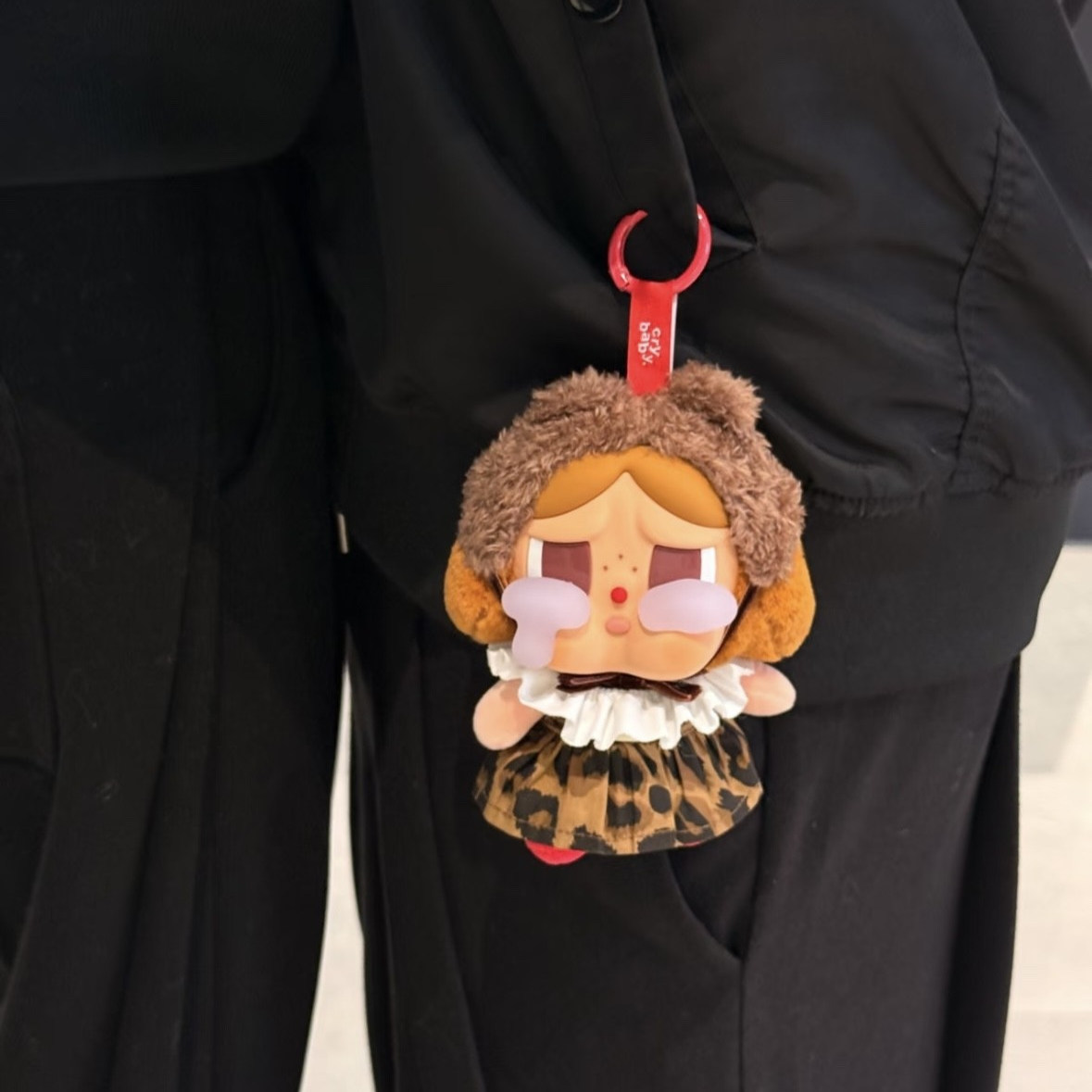 【娃衣】手作可爱豹纹哭娃娃衣crybaby衣服可穿tim熊头套搪胶娃娃