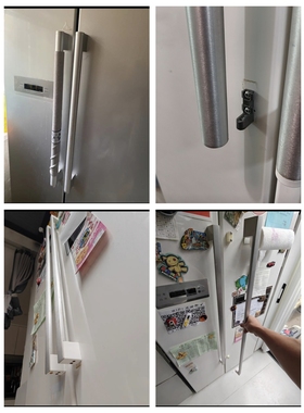 适用于博西华西门子博世对开门冰箱配件门把手塑料卡扣固定件支架