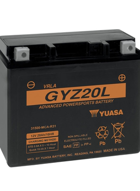 本田GL1800金翼F6B F6C北欧女神火箭3哈雷戴娜电瓶GYZ20L电池通用