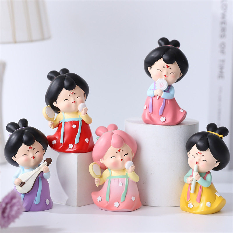 桃之夭夭盲盒大唐古风古风国潮唐宫夜宴创意办公桌面摆件汽车小摆,家居饰品,装饰摆件,淘宝优惠券,粉丝福利购,淘宝优惠卷