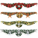 商场酒店门头挂件布置 2.7m米加密圣诞藤条花环套餐 圣诞节装 饰品