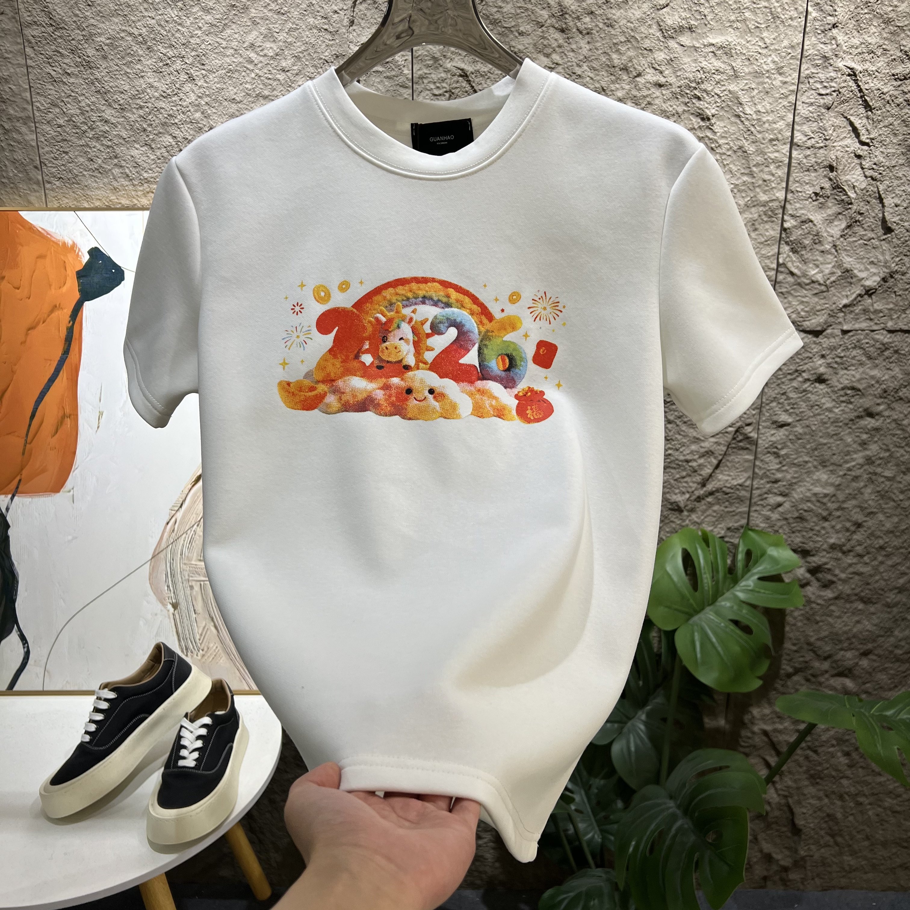 男士柔软印花马年新款短袖T恤