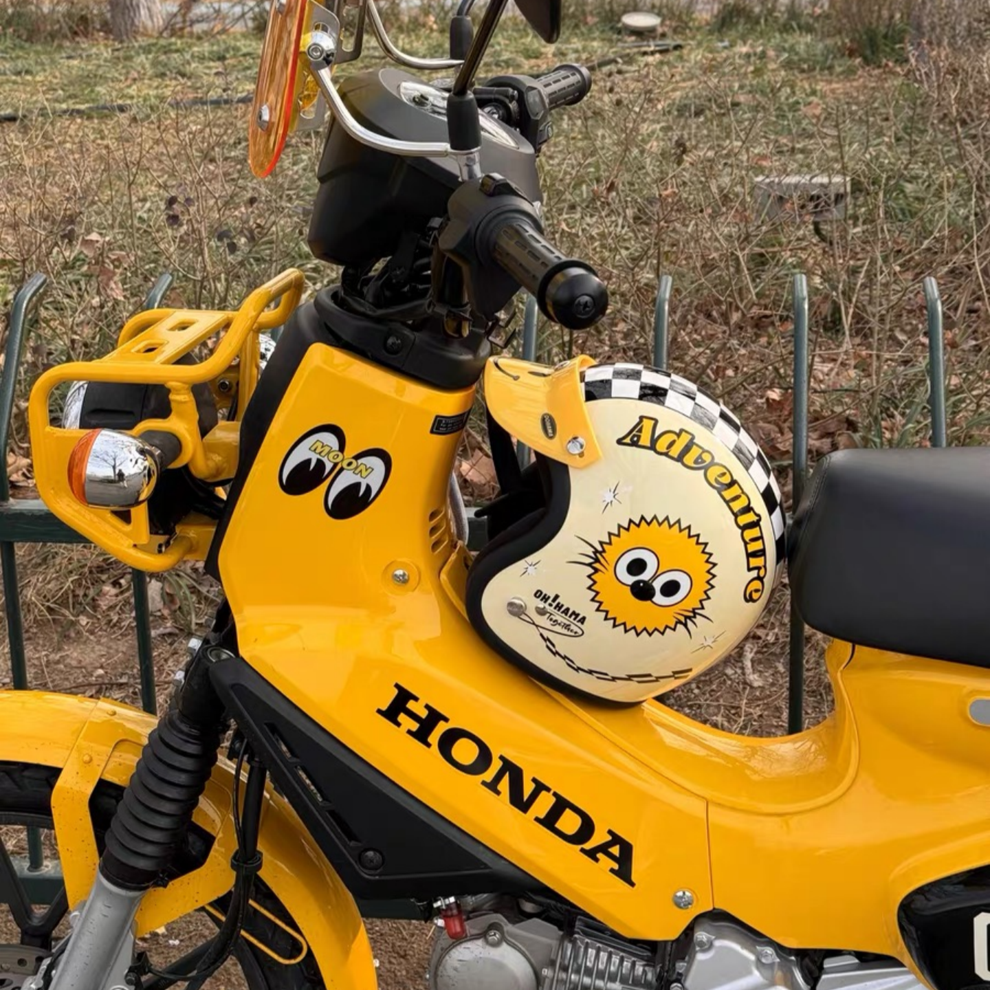 OOHAMA复古小盔体头盔 电动踏板摩托车男女四季通勤四分之三3/4盔