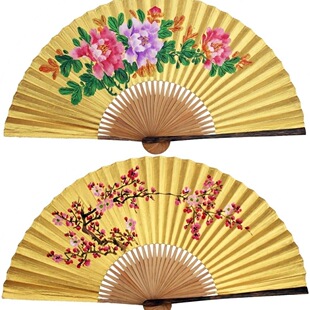 戏剧戏曲京剧用品花旦小生全棕泥金扇洒金扇贵妃醉酒专用扇子把