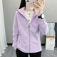 户外软壳衣女上衣抓绒衣女防风保暖冲锋衣女登山运动外套女