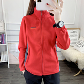 户外运动抓绒衣女上衣保暖透气登山冲锋衣内胆摇粒绒外套开衫 春秋