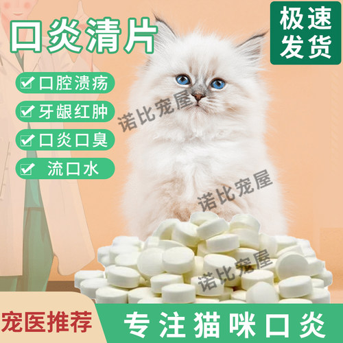 猫口炎口臭宠物犬猫专用口炎肉芽肿猫咪口炎流口水特效