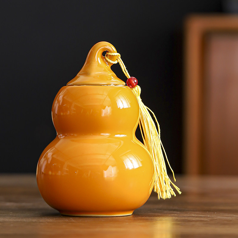 陶瓷福禄葫芦茶叶储蓄罐便携一两装药粉香粉密封罐子红茶绿茶包装,节庆用品/礼品,储蓄罐,淘宝优惠券,粉丝福利购,淘宝优惠卷