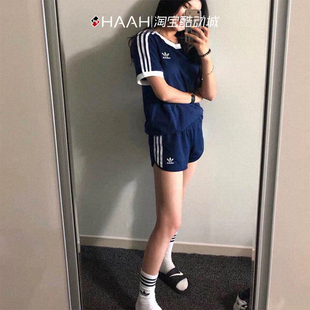 热裤 CY4763 夏季 DV2559 FM2610 短裤 ADIDAS三叶草女子休闲彩色经典